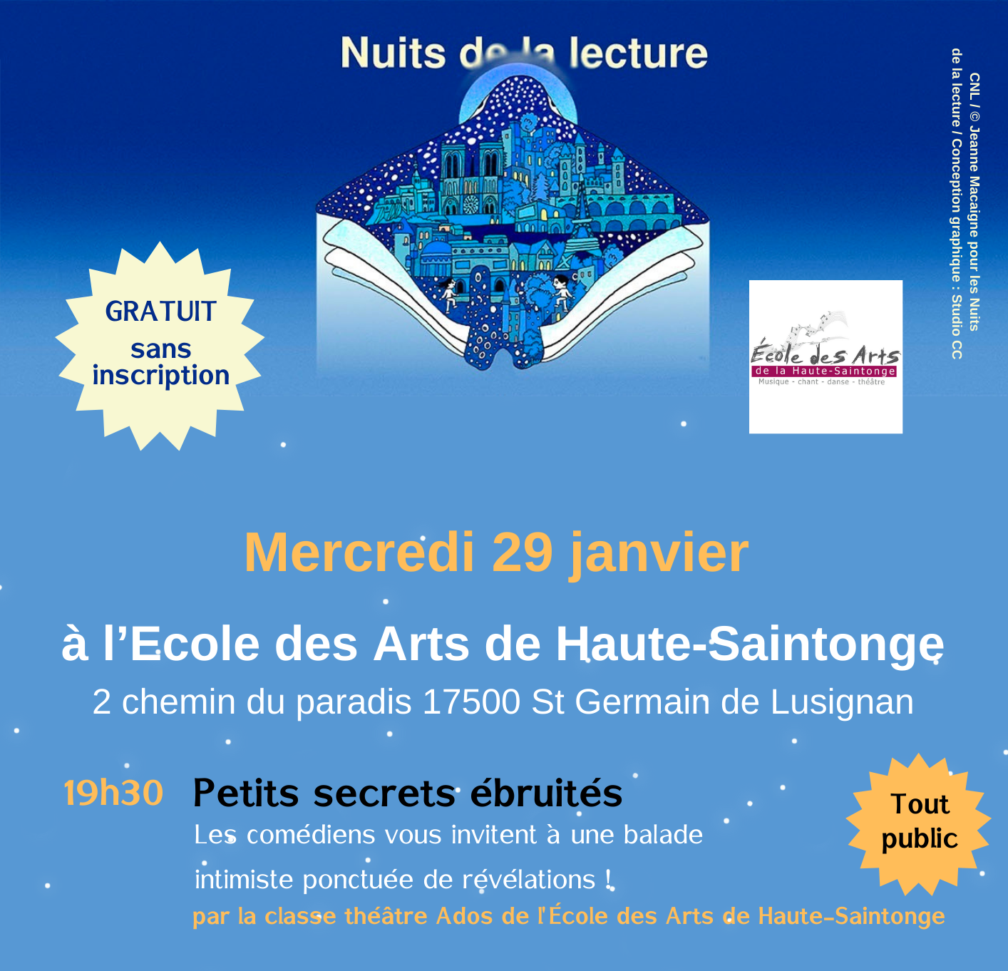 Report Nuit de la lecture theatre