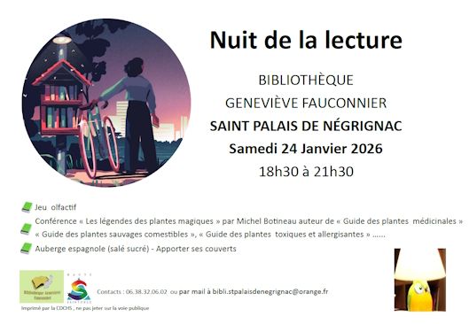 Nuit de la lecture à St-Palais-de-Négrignac